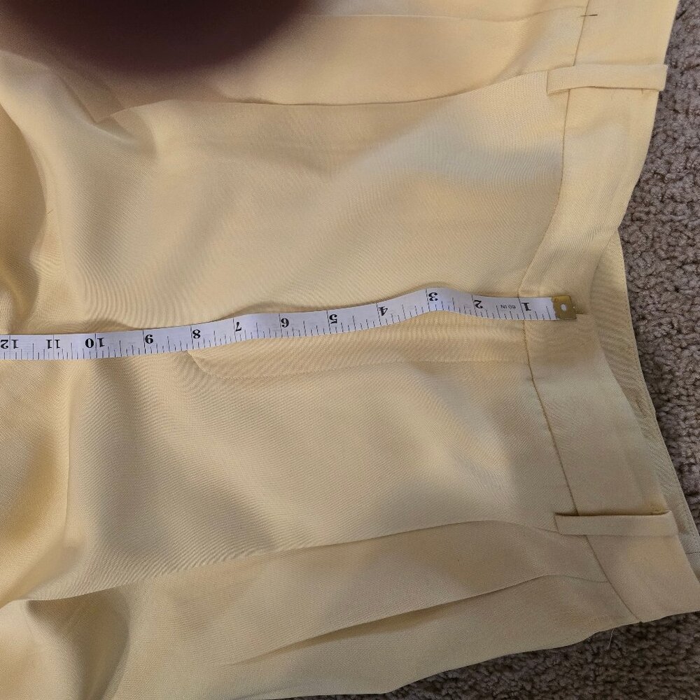 Linda Allard Tracy Allen Yellow silk pant suit - Picture 6 of 6